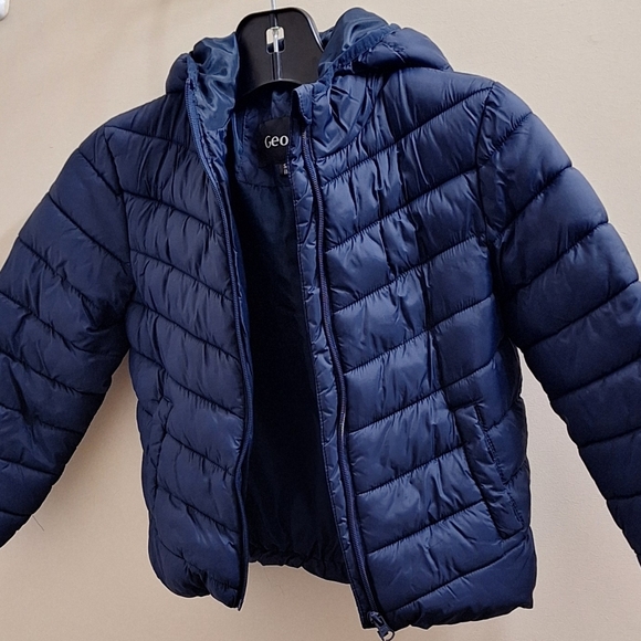 George puffy Navy Jacket, size 6 S/P - Picture 2 of 8